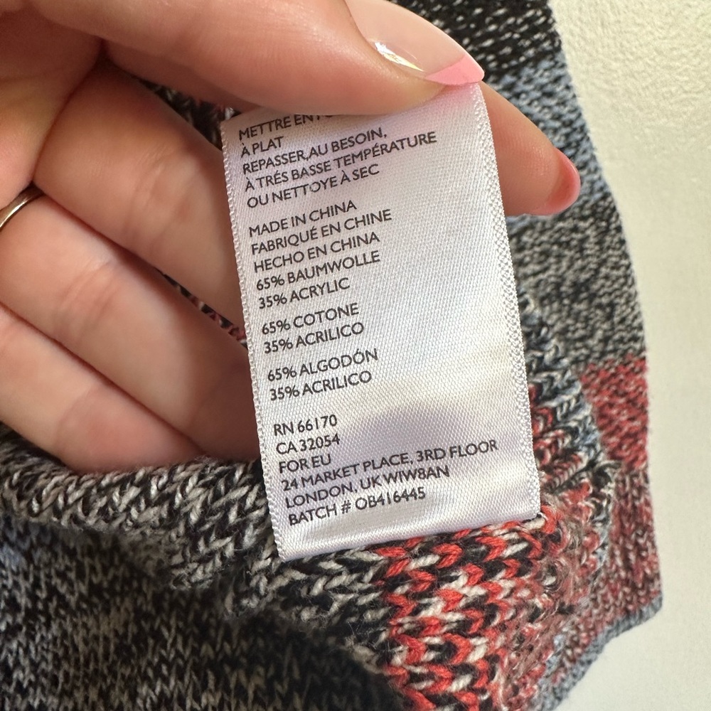 Urban Outfitters Koto Shobu Colorblock Engineered Marled Knit Sweater Size Small - Picture 8 of 8